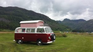 Ruby looking lovely against a cloudy sky in the Lake District
